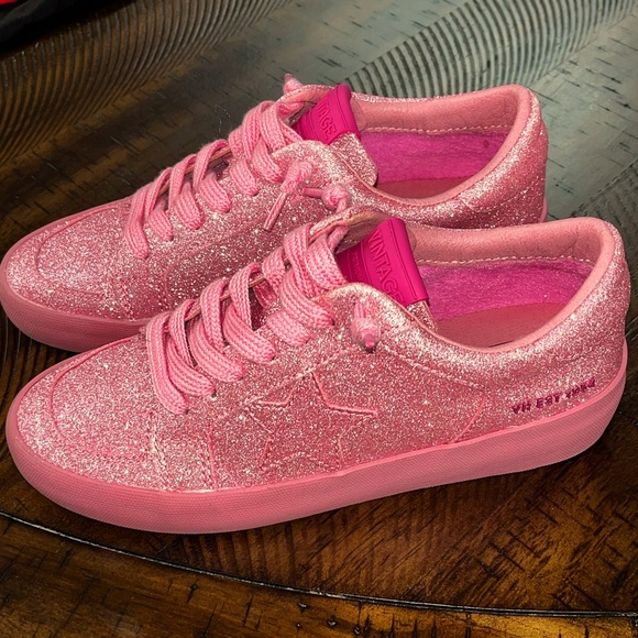 Vintage Havana Shoes Vintage Havana Pink Glitter Sneakers Poshmark